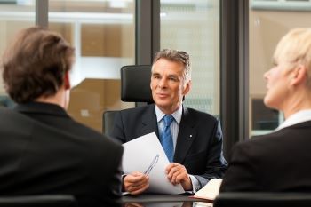 Lawyer with Clients